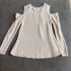 Open shoulder sweater